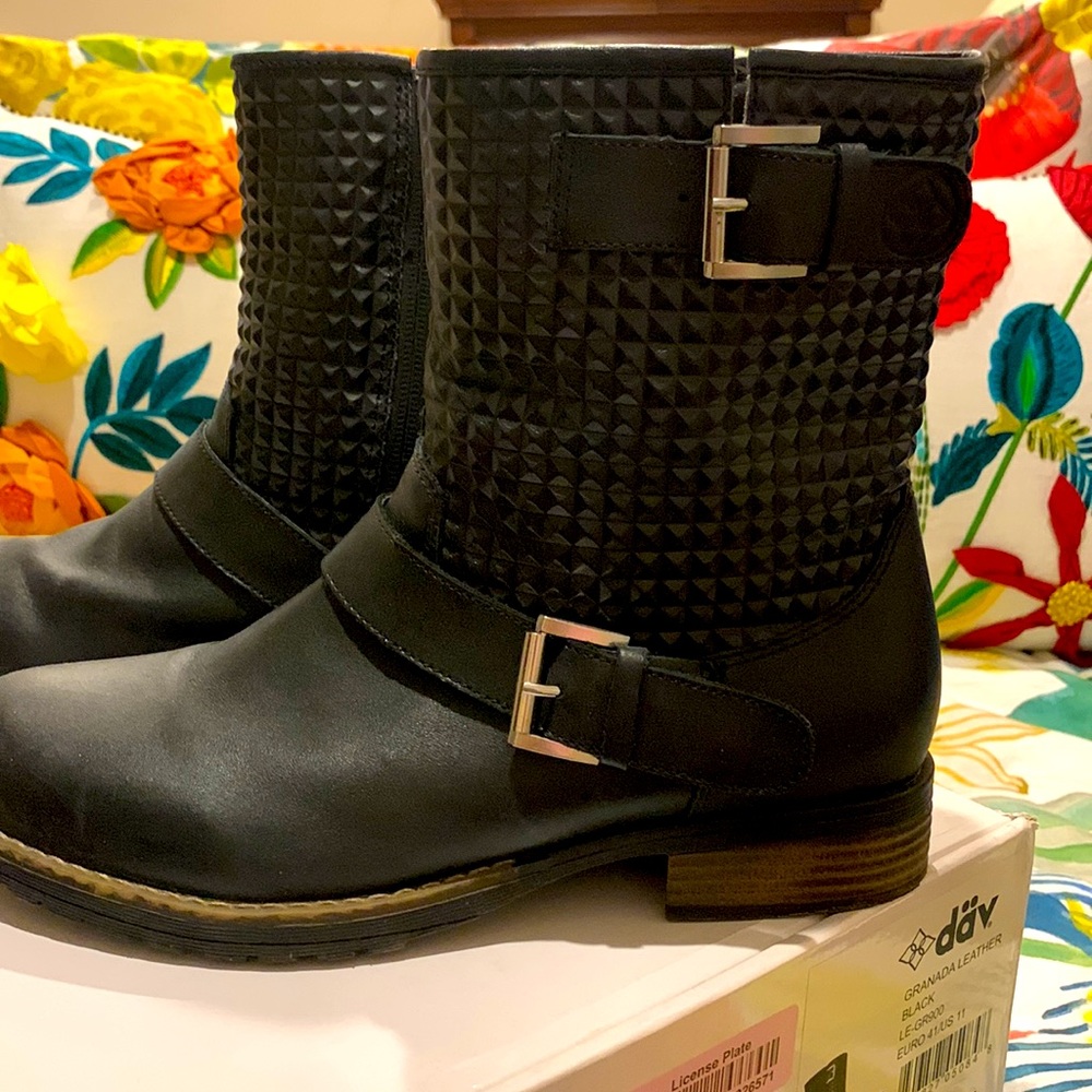 DAV weatherproof luxury Granada leather blk boots US 11 / EURO 41